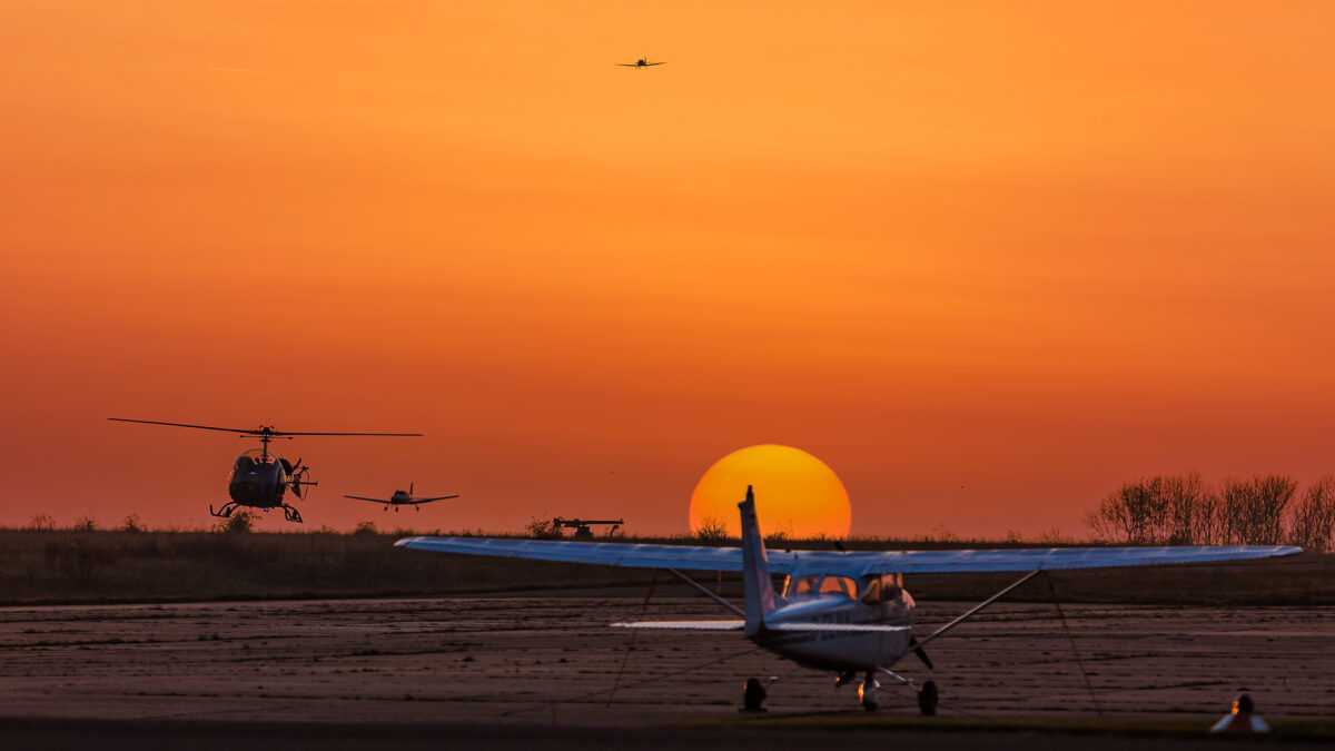 airfield sundown - (c) eric immerheiser